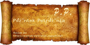 Péntek Petrónia névjegykártya